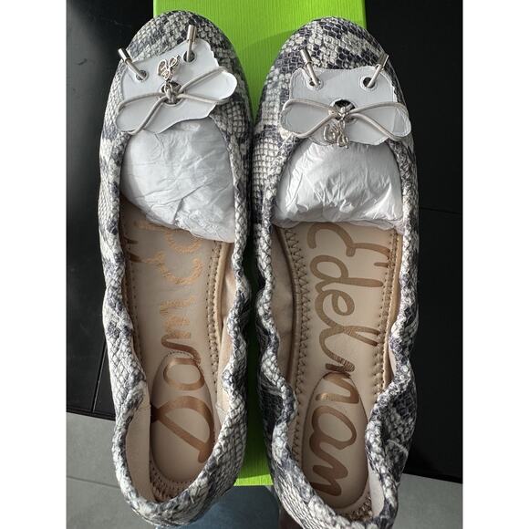 Sam Edelman Felicia Roccia Leather Snakeskin Ballet Flats Women's Size 7.5 $120 - Picture 6 of 6